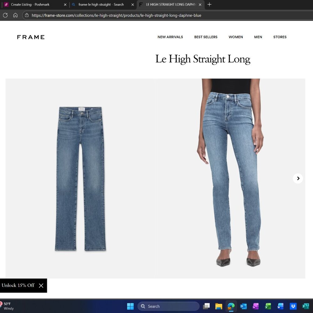 Frame Le High Straight Jeans size 31